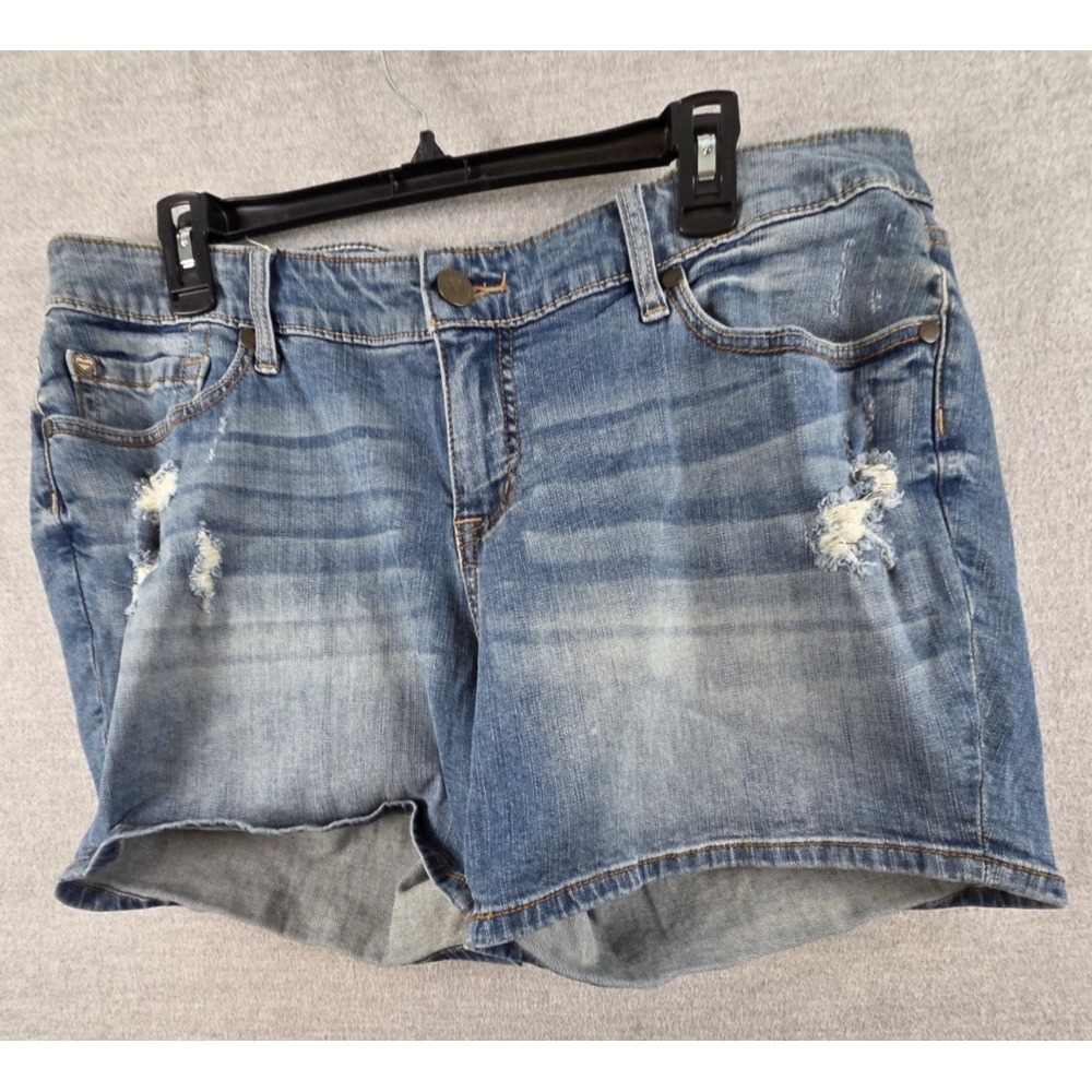 torrid Distressed Medium Wash Denim Jean Shorts